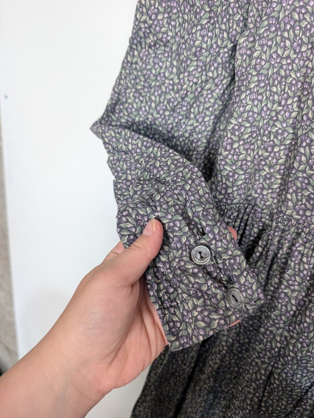 Laura Ashley Vintage Great Britain Floral Cottagecore Puff Sleeve Dress Size 12 - Picture 5 of 10